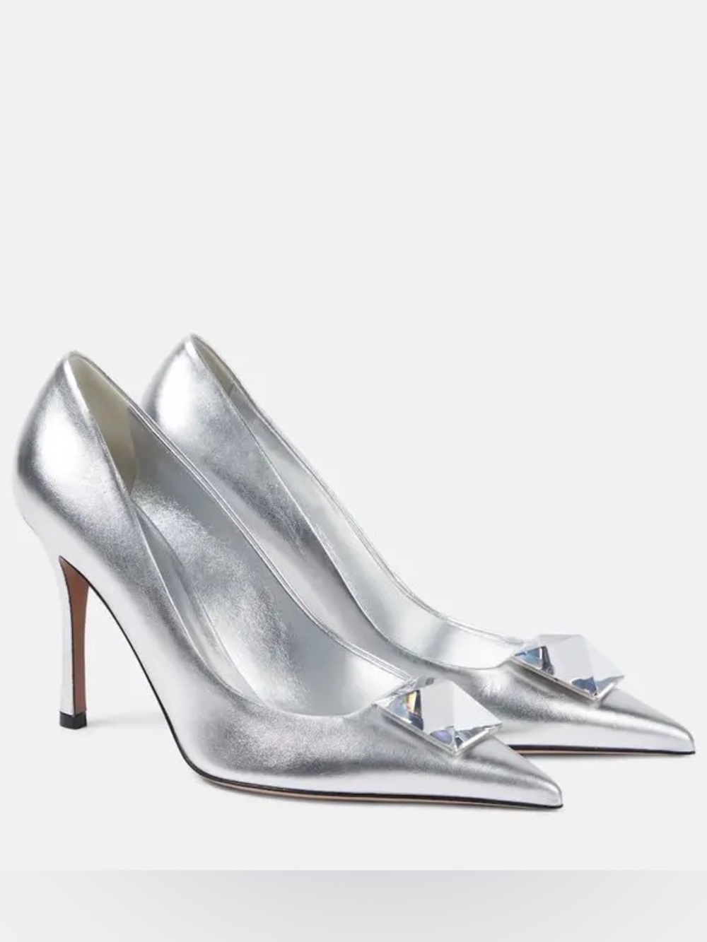 Valentino Garavani One Stud Metallic Leather Pumps